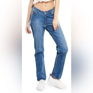 Opening Ceremony Dip 100% Cotton Straight Leg Jeans in Light Blue - NEW -Size 28